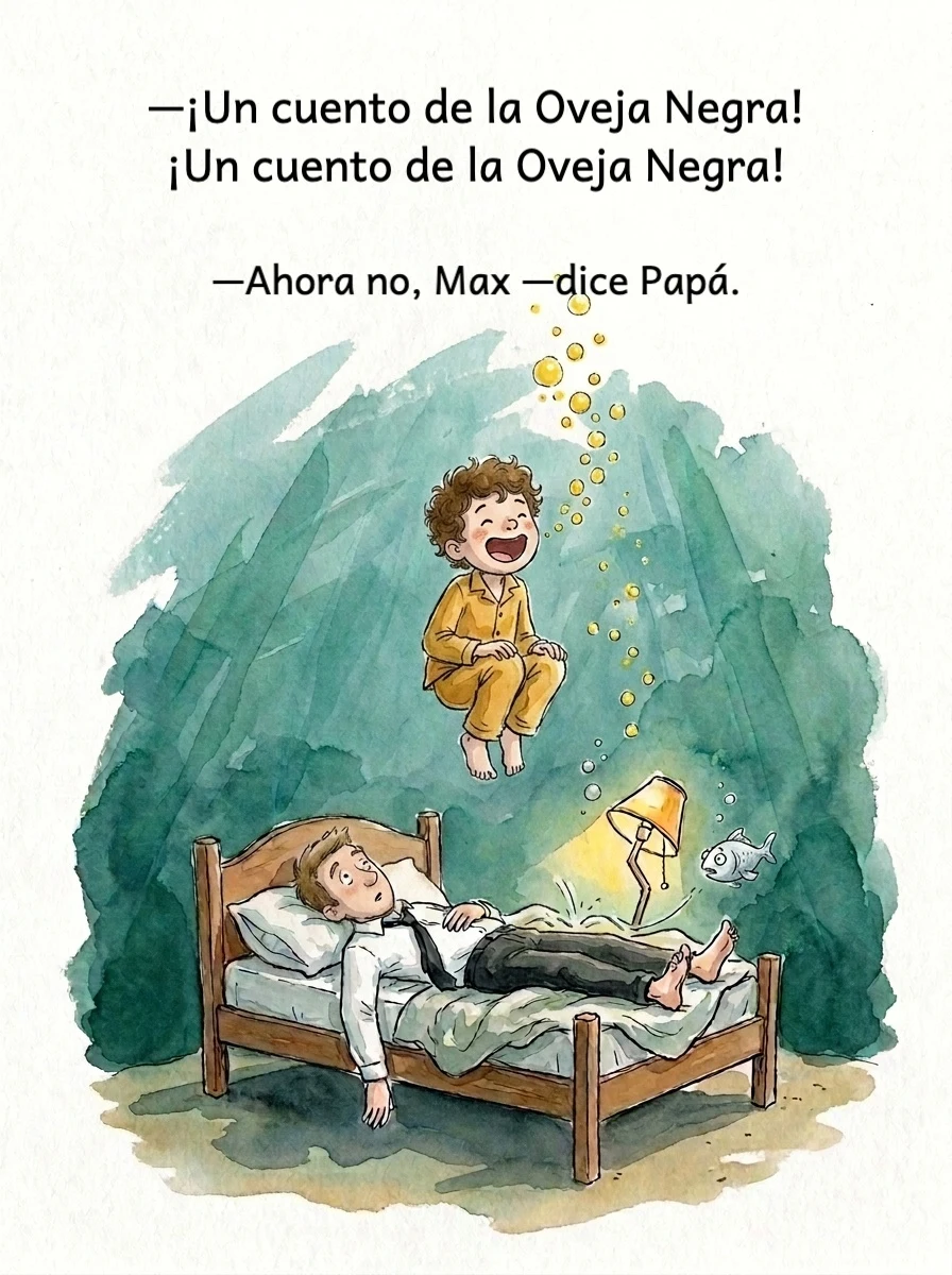 Papa is Tired — page 4 in Spanish